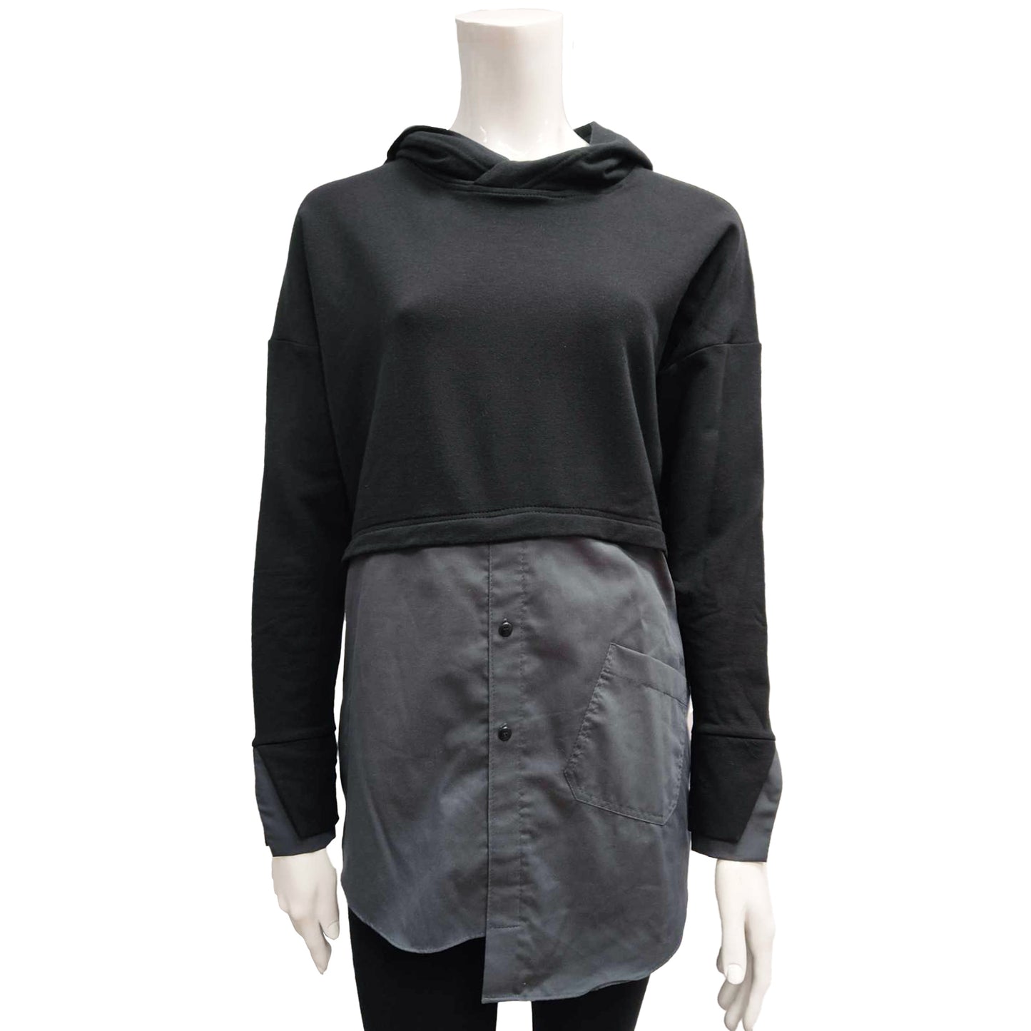 Women's hooded sweatshirt - SYDNEY | Charcoal