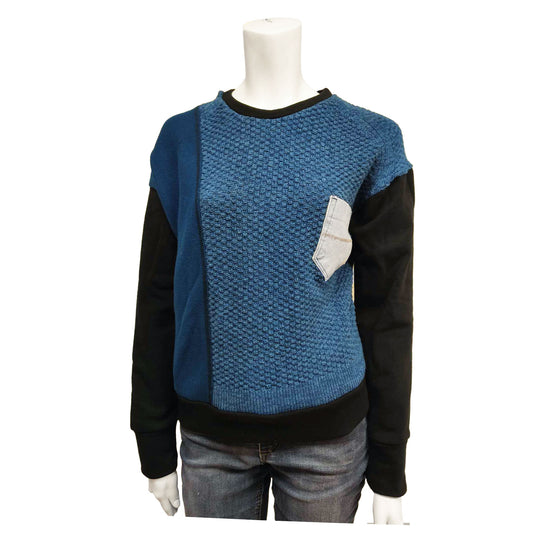 Upcycled sweater for women - STOCKHOLM|S Blue