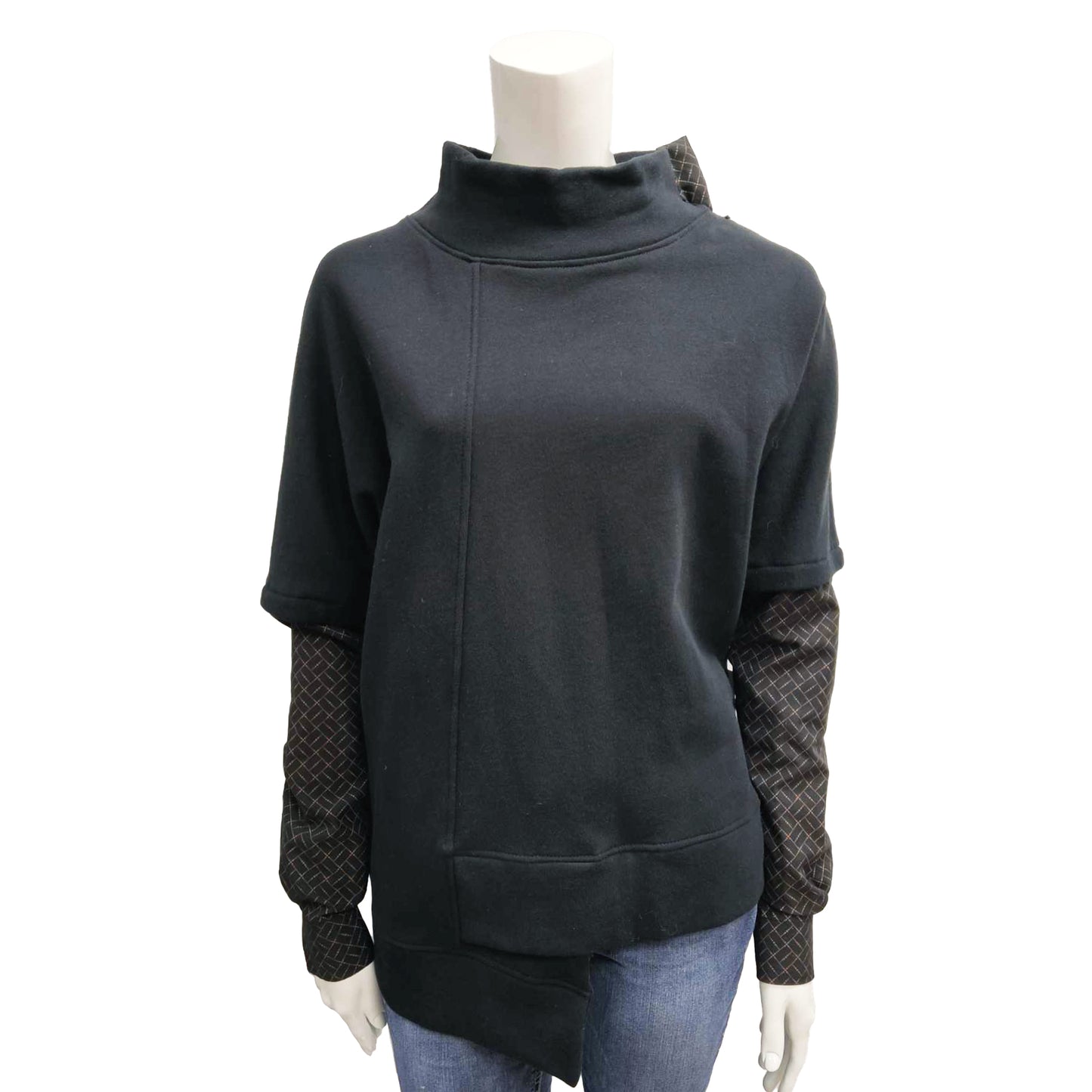 Women's fleece sweater - TOKYO | XL | Plaid
